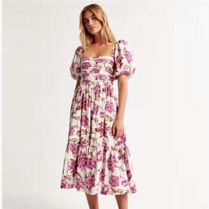 Emerson Poplin Puff Sleeve Midi Dress